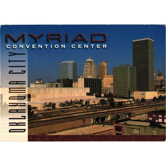Myriad Convention Center Oklahoma City Skyline Postcard Vintage Terrell Photo US - Picture 1 of 2